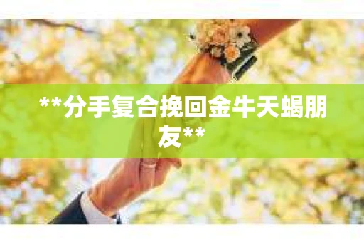**分手复合挽回金牛天蝎朋友**