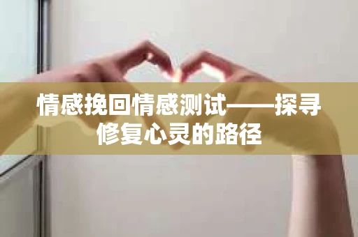 情感挽回情感测试——探寻修复心灵的路径