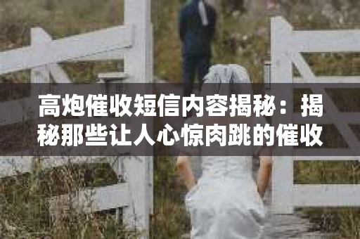 高炮催收短信内容揭秘：揭秘那些让人心惊肉跳的催收手段