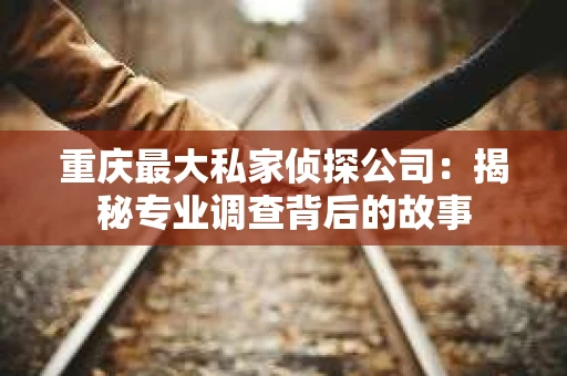 重庆最大私家侦探公司：揭秘专业调查背后的故事