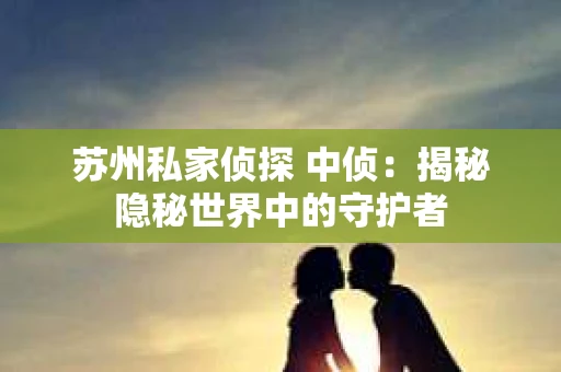 苏州私家侦探 中侦：揭秘隐秘世界中的守护者