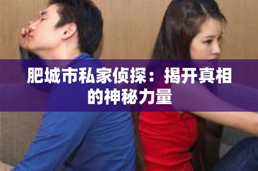 肥城市私家侦探：揭开真相的神秘力量