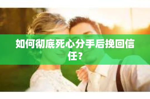 如何彻底死心分手后挽回信任？