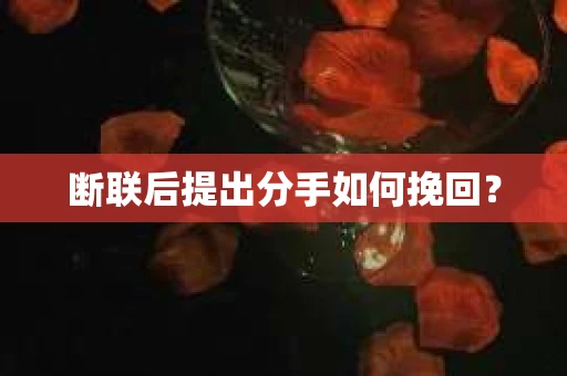 断联后提出分手如何挽回？